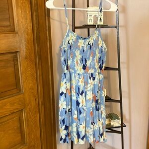 Angie blue floral sundress - great condition - adjustable straps